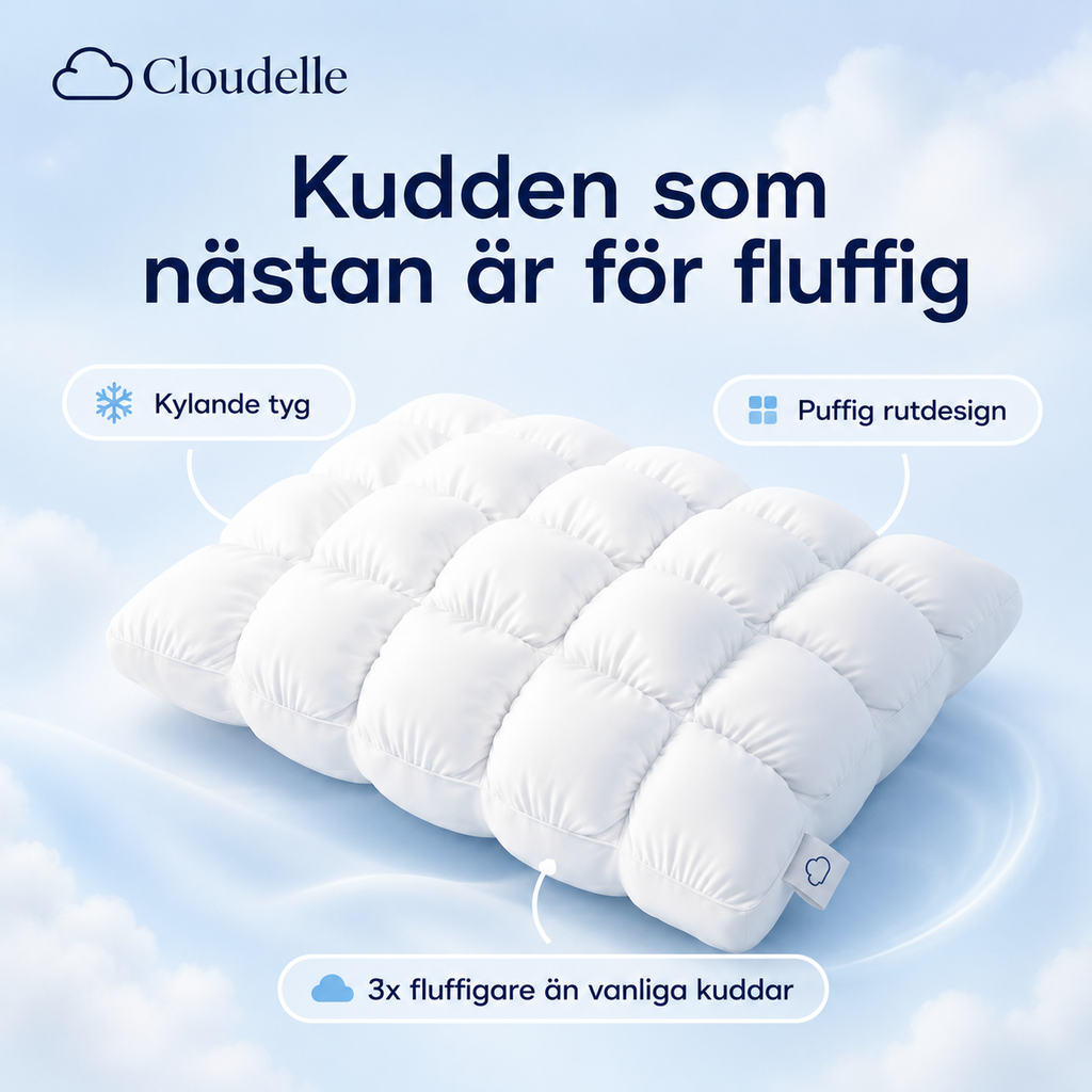 Cloudelle Kudde - fluffig kudde med kylande effekt