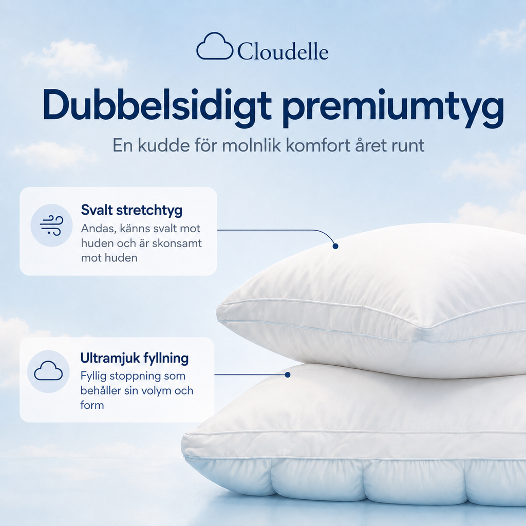 Cloudelle Kudde - fluffig kudde med kylande effekt